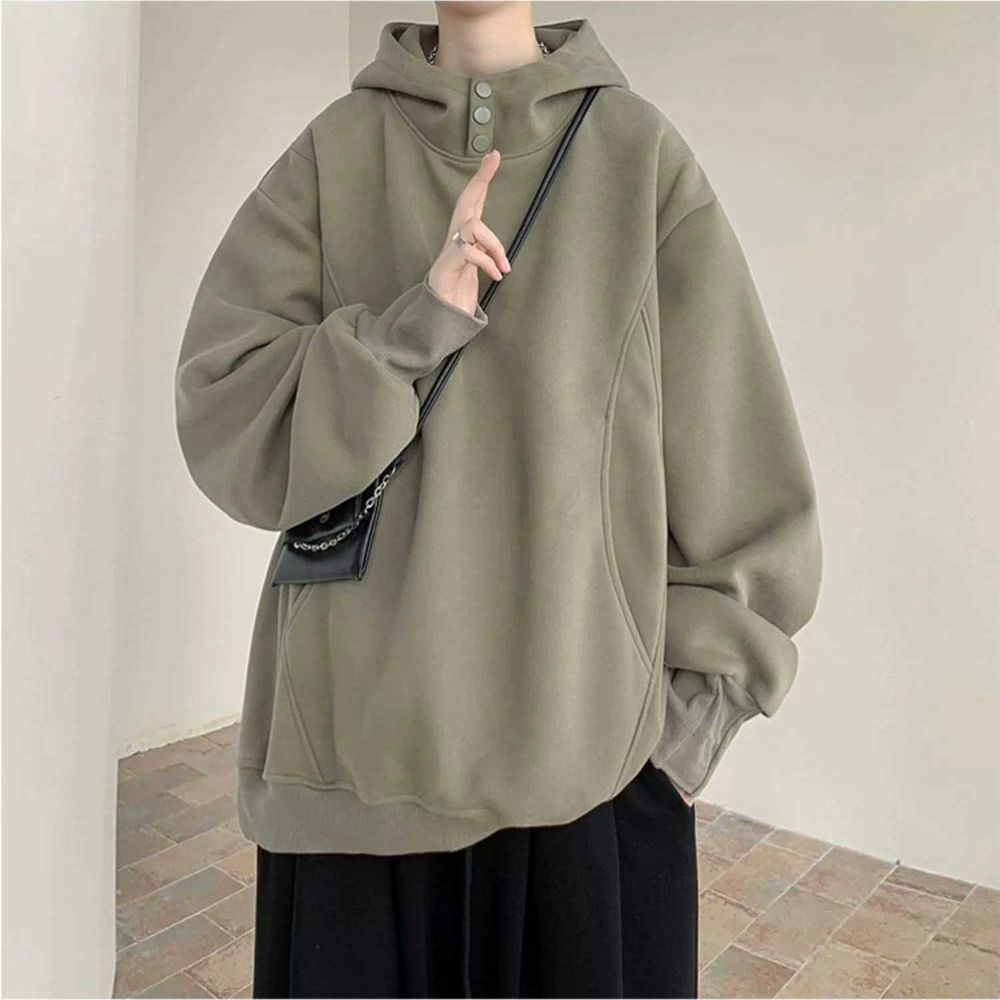 Men's Velvet Thickened Hooded Jacket