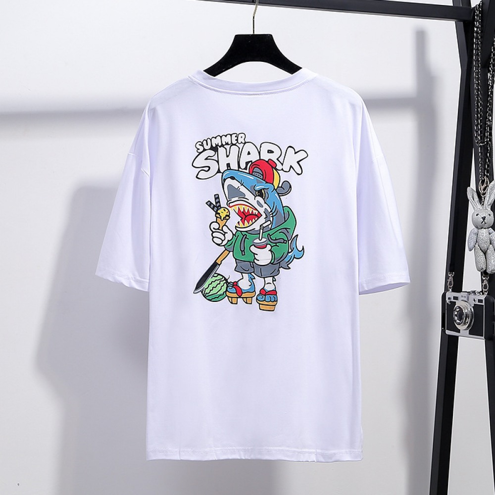 Plus Size Women's Clothing New Loose Printing Fat Short-Sleeved T-Shirt